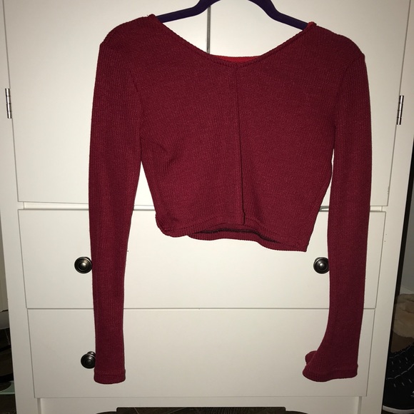 Red Cropped Shirt - Picture 1 of 3
